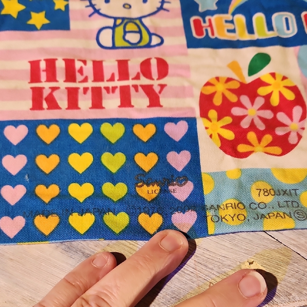 Vintage !!! Sanrio Multicolor Hello Kitty Patchwo… - image 3